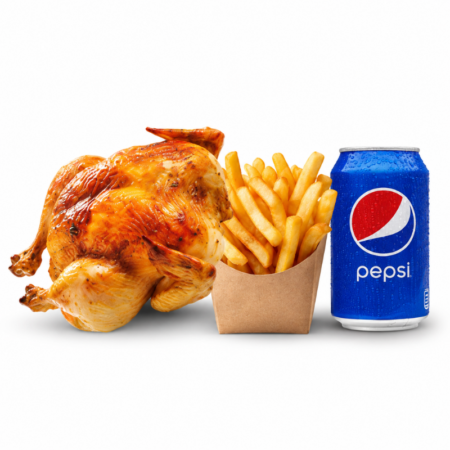 Roast Chicken with Chips & Drink